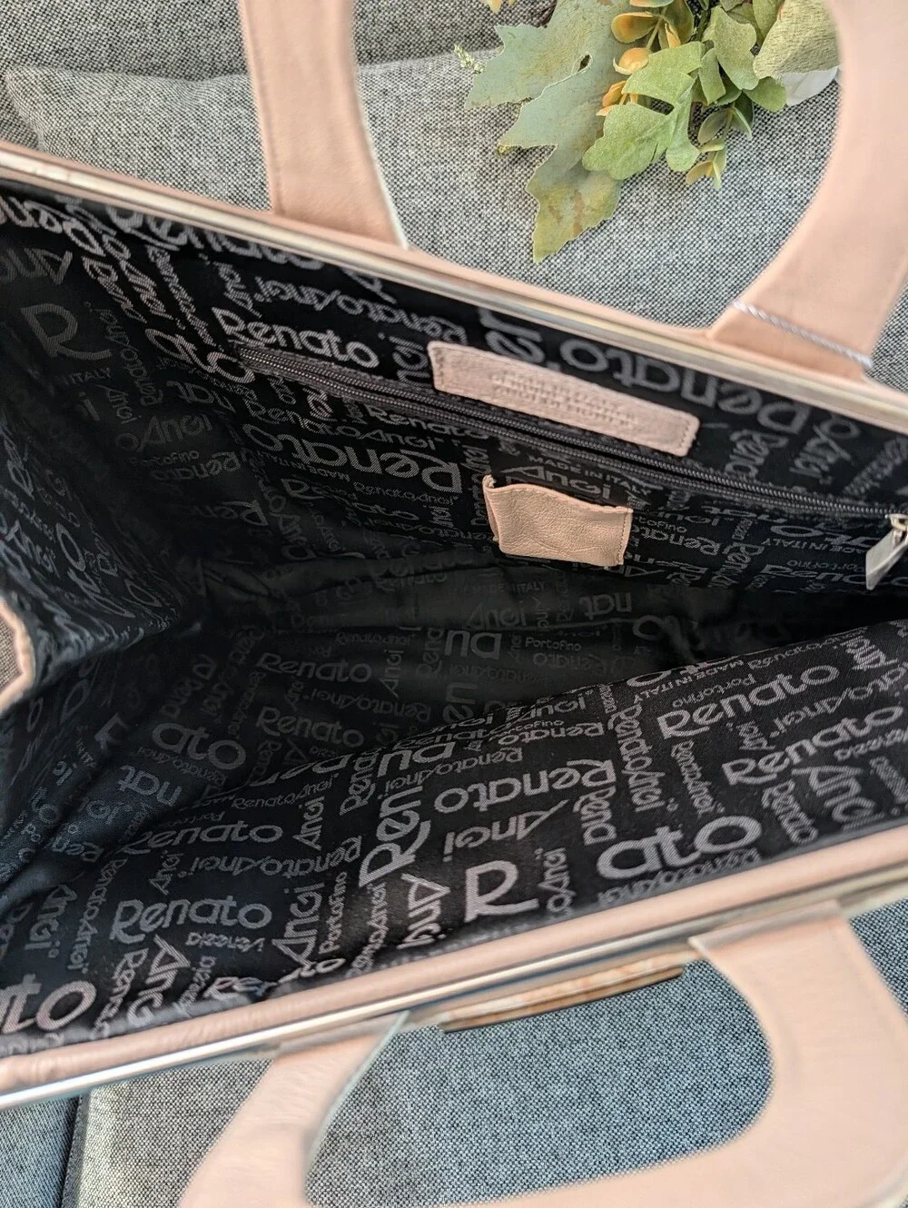 RENATO ANGI VENEZIA CROCO SATCHEL BAG